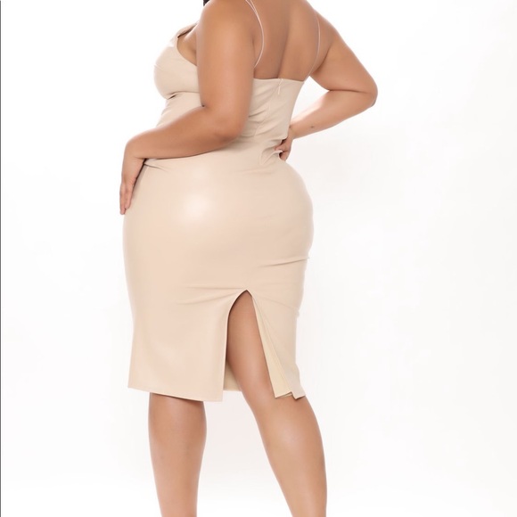 Faux leather midi dress - Picture 3 of 6